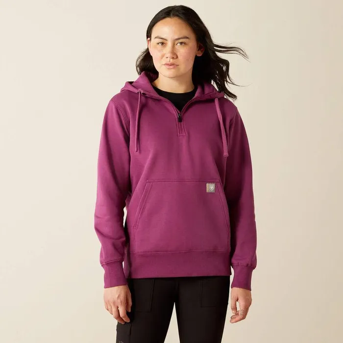 Women Sweatshirts and Hoodies Ariat Rebar Skill Set 12 Zip Hoodie Grape Kiss