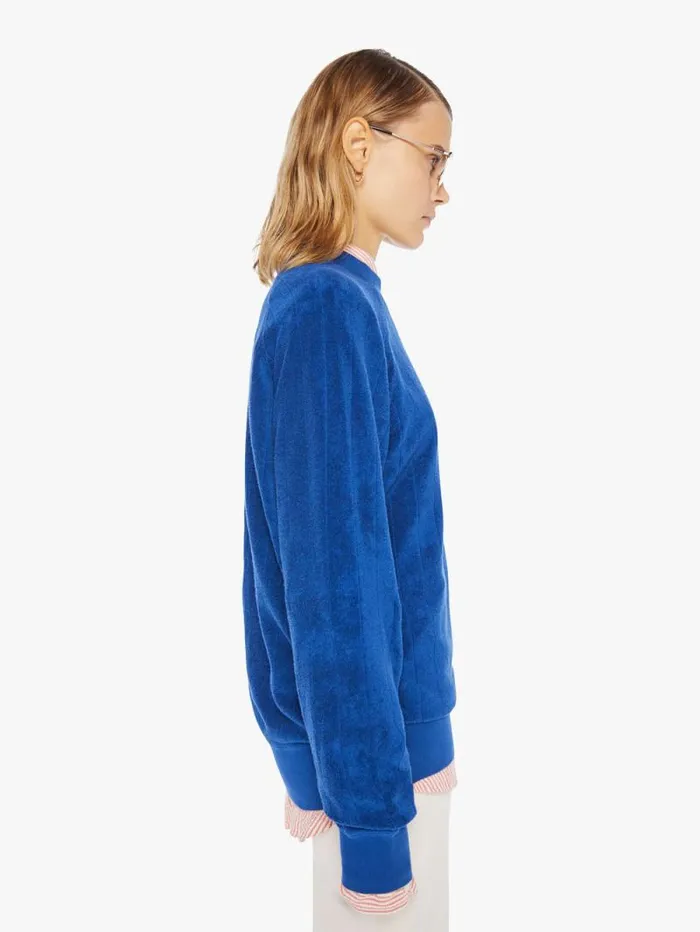 Women Sweatshirts Mother Denim Cunha Ribbed Sweatshirt Blue