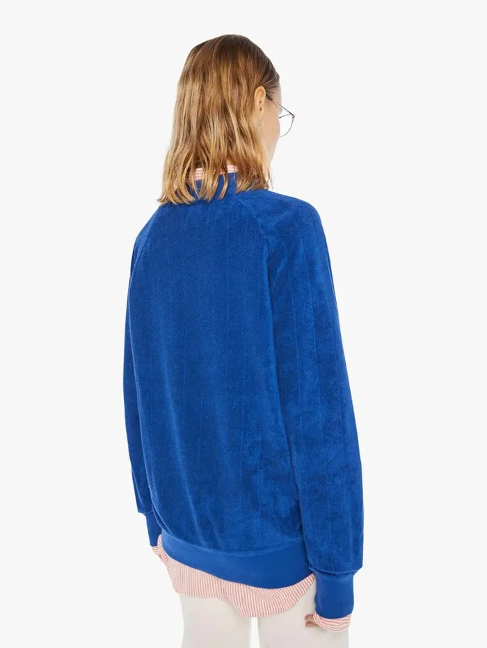 Women Sweatshirts Mother Denim Cunha Ribbed Sweatshirt Blue