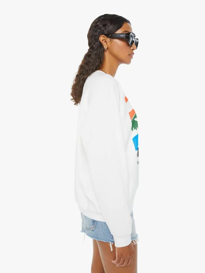 Women Sweatshirts Mother Denim The Biggie Concert White