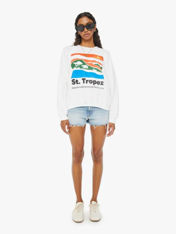 Women Sweatshirts Mother Denim The Biggie Concert White