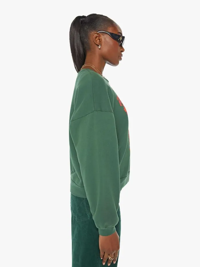 Women Sweatshirts Mother Denim The Drop Square Green dark