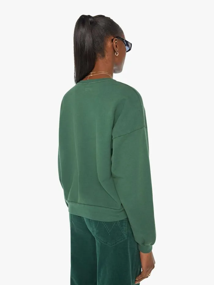 Women Sweatshirts Mother Denim The Drop Square Green dark