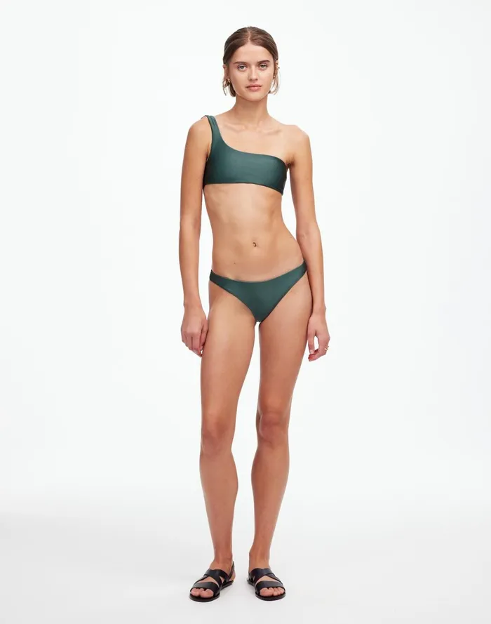 Women Swim Madewell Jade Swim Most Wanted Bikini Bottom Hunter Sheen