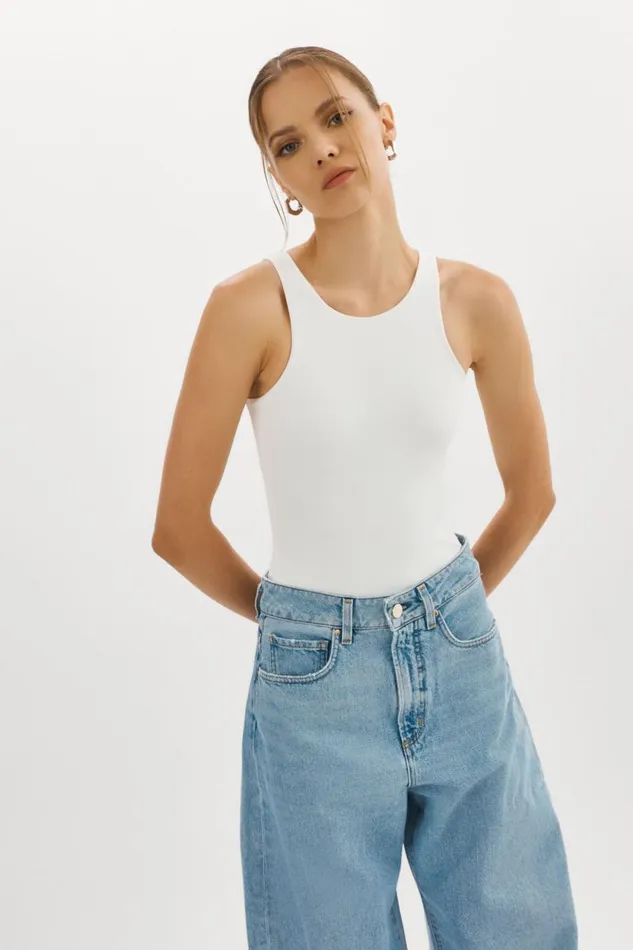 Women SYDELLE Bodysuit Tank Top White LAMARQUE Tops