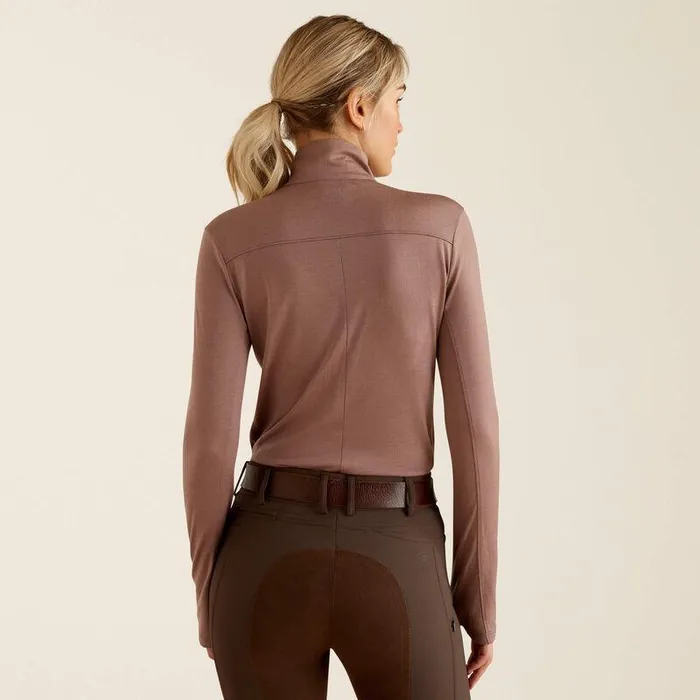 Women TShirts and Tops Ariat Cheviot 14 Zip Baselayer Twilight Mauve