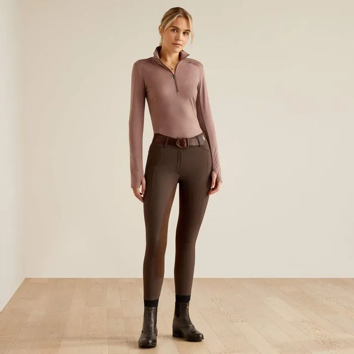 Women TShirts and Tops Ariat Cheviot 14 Zip Baselayer Twilight Mauve