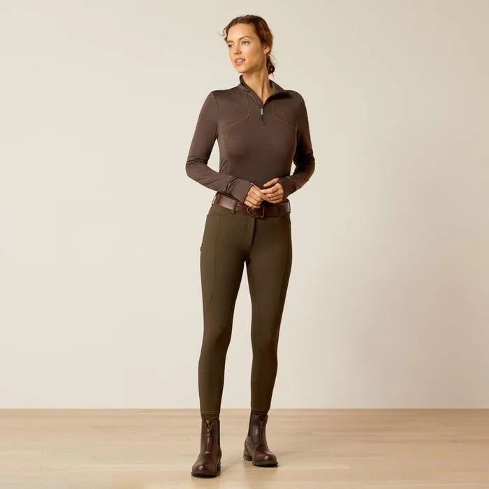 Women TShirts and Tops Ariat Gridwork 14 Zip Baselayer Mole Heather Women TShirts and Tops Ariat Gridwork 14 Zip Baselayer Mole Heather