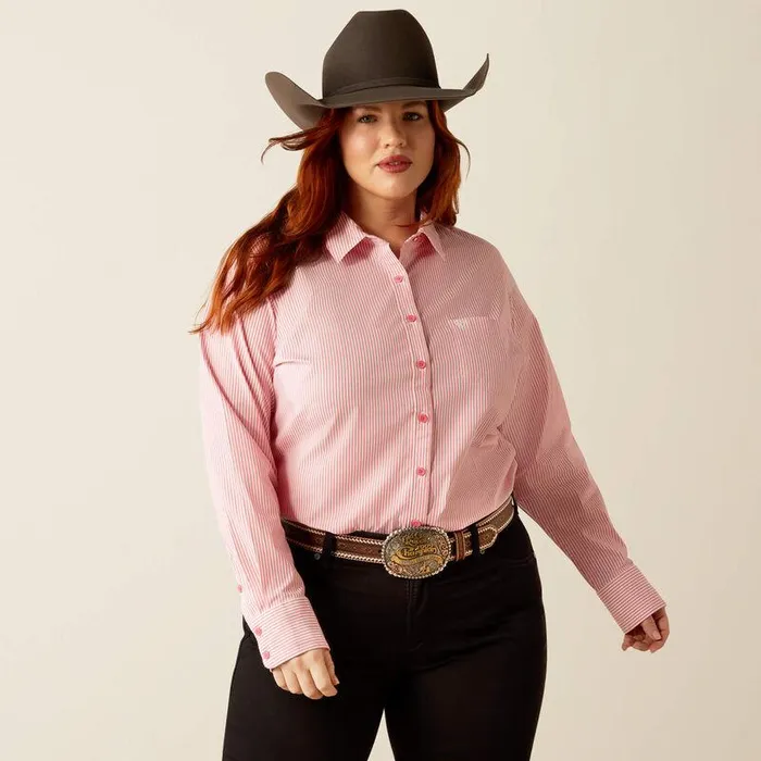 Women TShirts and Tops Ariat Kirby Stretch Shirt Camellia Rose Stripe