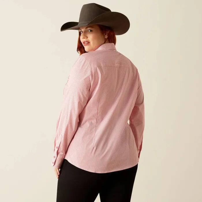 Women TShirts and Tops Ariat Kirby Stretch Shirt Camellia Rose Stripe