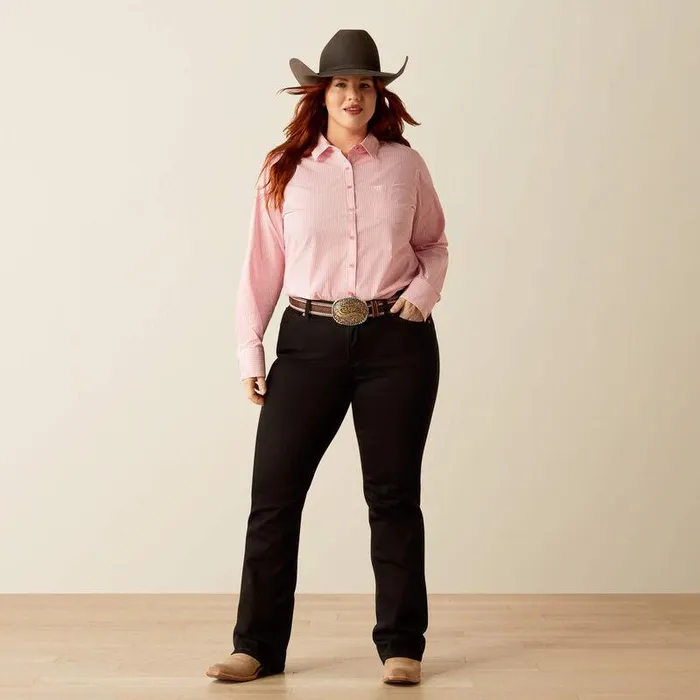 Women TShirts and Tops Ariat Kirby Stretch Shirt Camellia Rose Stripe