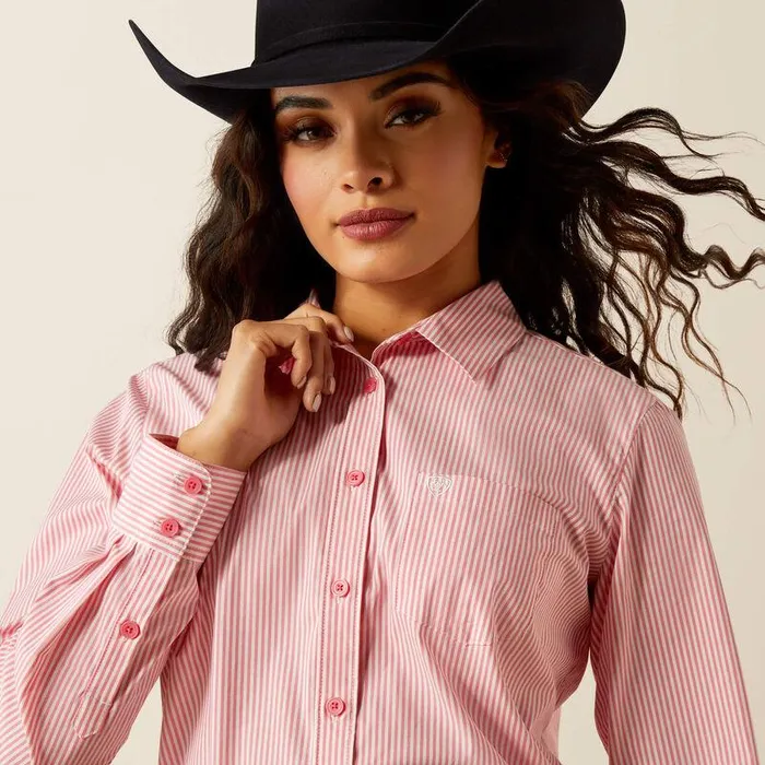 Women TShirts and Tops Ariat Kirby Stretch Shirt Camellia Rose Stripe
