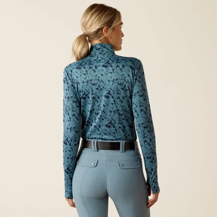 Women TShirts and Tops Ariat Prophecy 14 Zip Baselayer Navy Eclipse and Bluestone Women TShirts and Tops Ariat Prophecy 14 Zip Baselayer Navy Eclipse and Bluestone