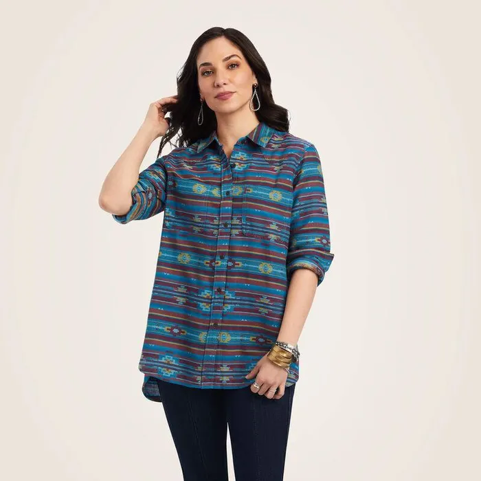 Women TShirts and Tops Ariat REAL Billie Rae Shirt Celestial Southwest Jacquard