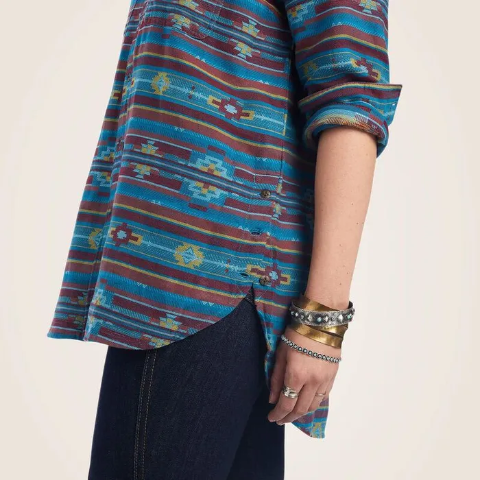 Women TShirts and Tops Ariat REAL Billie Rae Shirt Celestial Southwest Jacquard