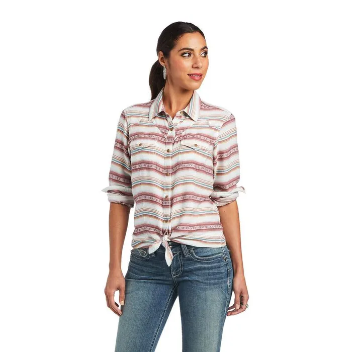 Women TShirts and Tops Ariat REAL Rosewood Shirt Rosewood Jacquard