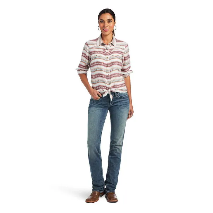 Women TShirts and Tops Ariat REAL Rosewood Shirt Rosewood Jacquard