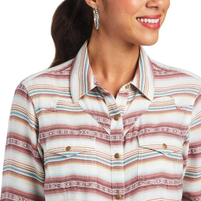 Women TShirts and Tops Ariat REAL Rosewood Shirt Rosewood Jacquard
