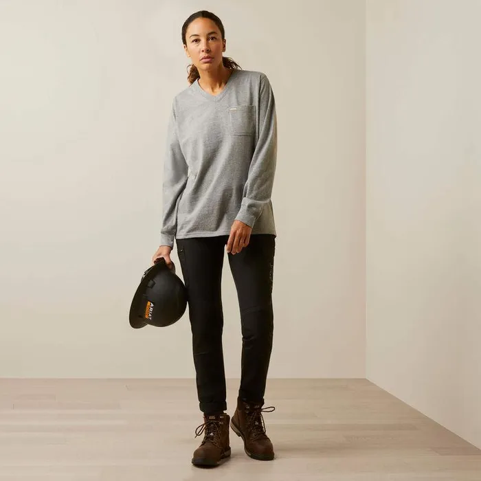 Women TShirts and Tops Ariat Rebar Cotton Strong Diamond Heather Grey Women TShirts and Tops Ariat Rebar Cotton Strong Diamond Heather Grey