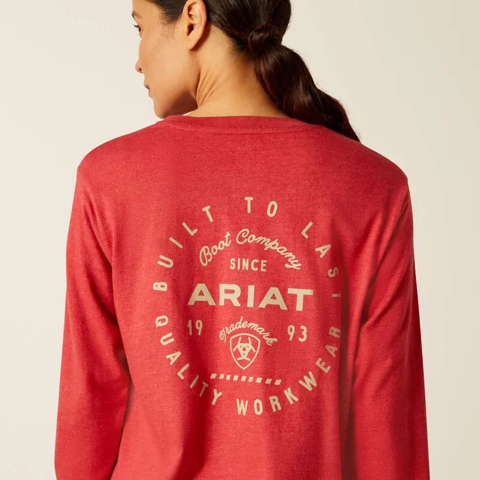 Women TShirts and Tops Ariat Rebar Cotton Strong Quality TShirt American Beauty Heather Women TShirts and Tops Ariat Rebar Cotton Strong Quality TShirt American Beauty Heather