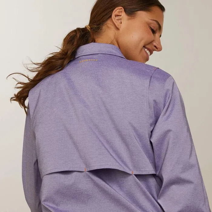Women TShirts and Tops Ariat Rebar Made Tough VentTEK DuraStretch Work Shirt Corsicanblue Heather