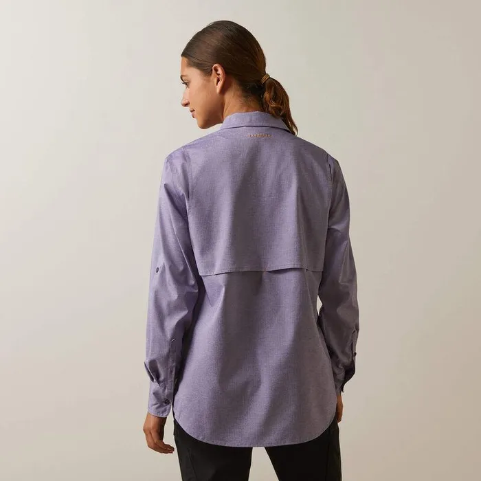 Women TShirts and Tops Ariat Rebar Made Tough VentTEK DuraStretch Work Shirt Corsicanblue Heather