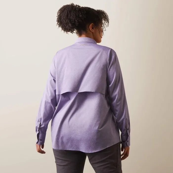 Women TShirts and Tops Ariat Rebar Made Tough VentTEK DuraStretch Work Shirt Corsicanblue Heather