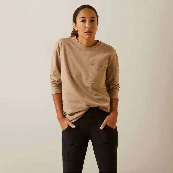 Women TShirts and Tops Ariat Rebar Workman Union City Oatmeal Heather Women TShirts and Tops Ariat Rebar Workman Union City Oatmeal Heather