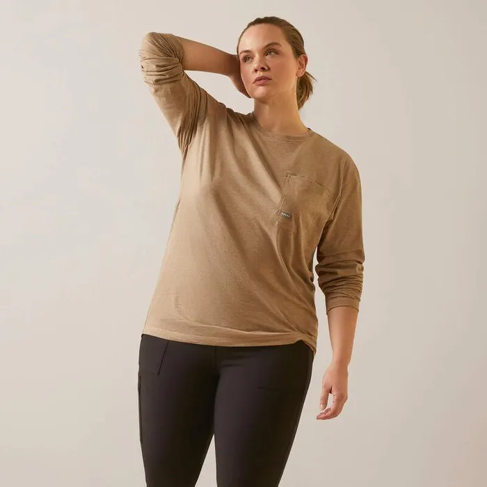 Women TShirts and Tops Ariat Rebar Workman Union City Oatmeal Heather Women TShirts and Tops Ariat Rebar Workman Union City Oatmeal Heather