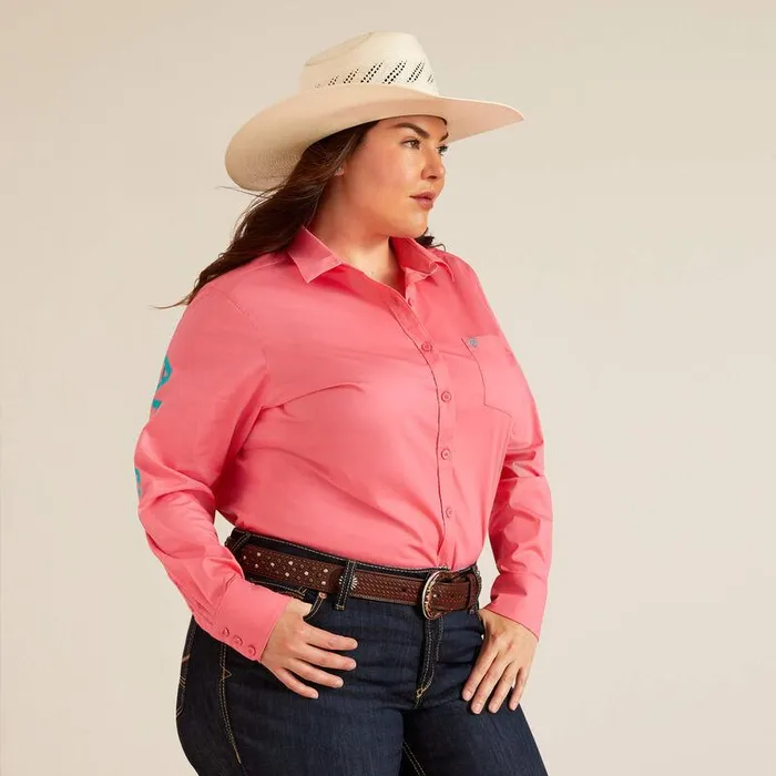 Women TShirts and Tops Ariat Team Kirby Stretch Shirt Camellia Rose Women TShirts and Tops Ariat Team Kirby Stretch Shirt Camellia Rose
