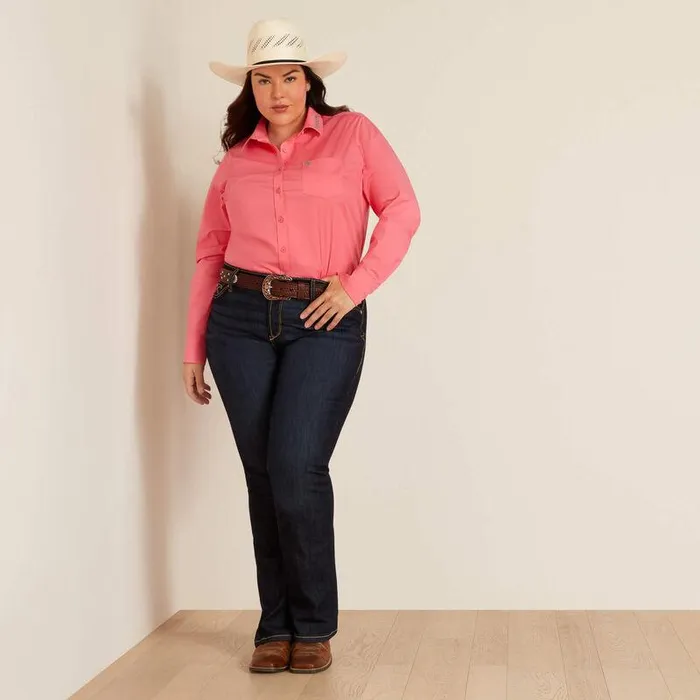 Women TShirts and Tops Ariat Team Kirby Stretch Shirt Camellia Rose Women TShirts and Tops Ariat Team Kirby Stretch Shirt Camellia Rose
