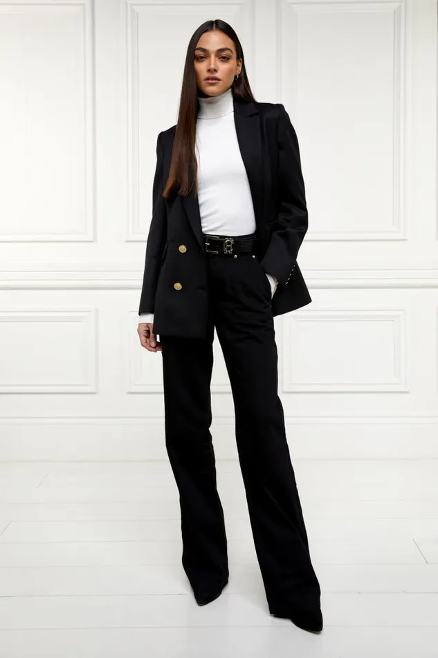 Women Tailored Wide Leg Jean Black Holland Cooper Jeans