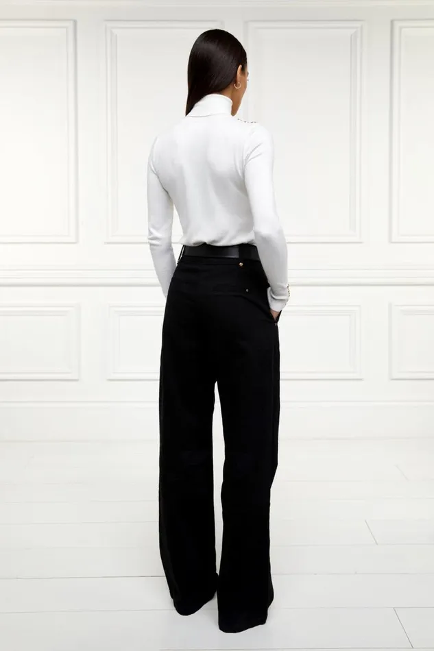 Women Tailored Wide Leg Jean Black Holland Cooper Jeans