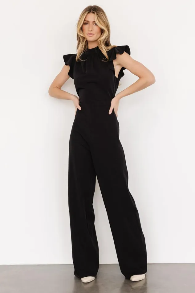 Women Tana Mock Neck Jumpsuit Black Baltic Born Jumpsuits and Rompers Women Tana Mock Neck Jumpsuit Black Baltic Born Jumpsuits and Rompers