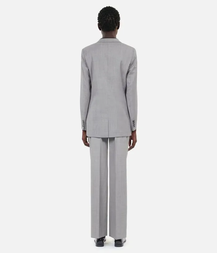 Women Taupe Wool Suit Jacket THE KOOPLES Blazers and Suits