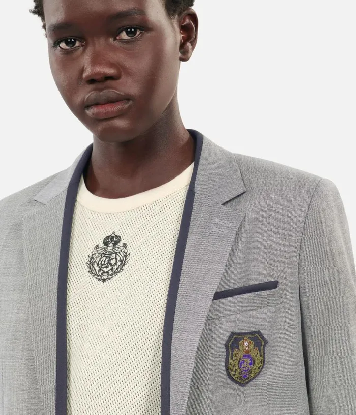 Women Taupe Wool Suit Jacket THE KOOPLES Blazers and Suits