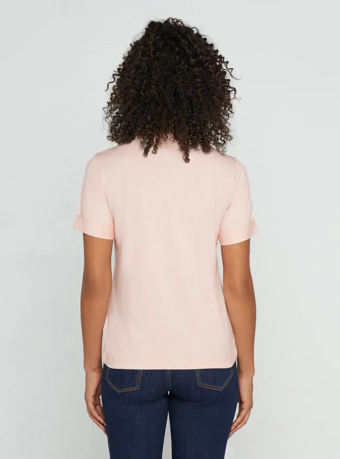 Women Tees and Tanks GUESS Eco Pink Gisela Tshirt