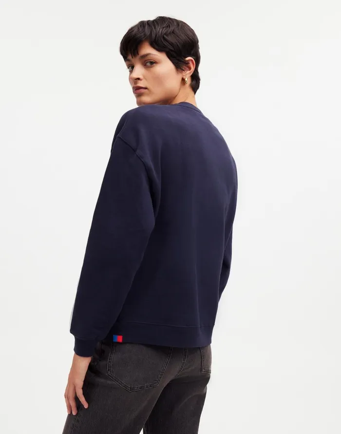Women Tees Madewell KULE Oversized Hello New York Sweatshirt Navy