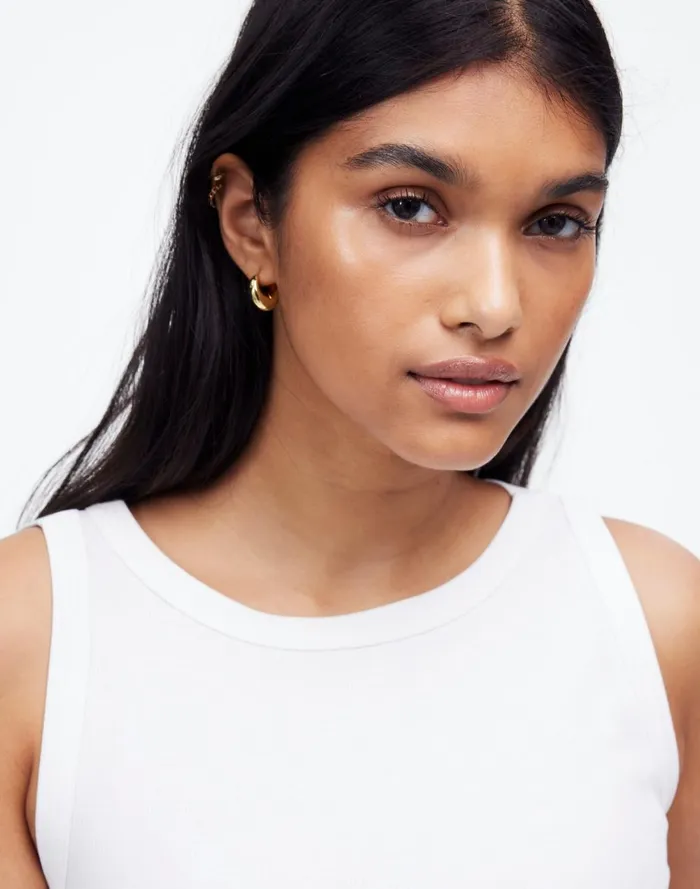Women Tees Madewell Regenerative Cotton Ribbed High Neck Tank White