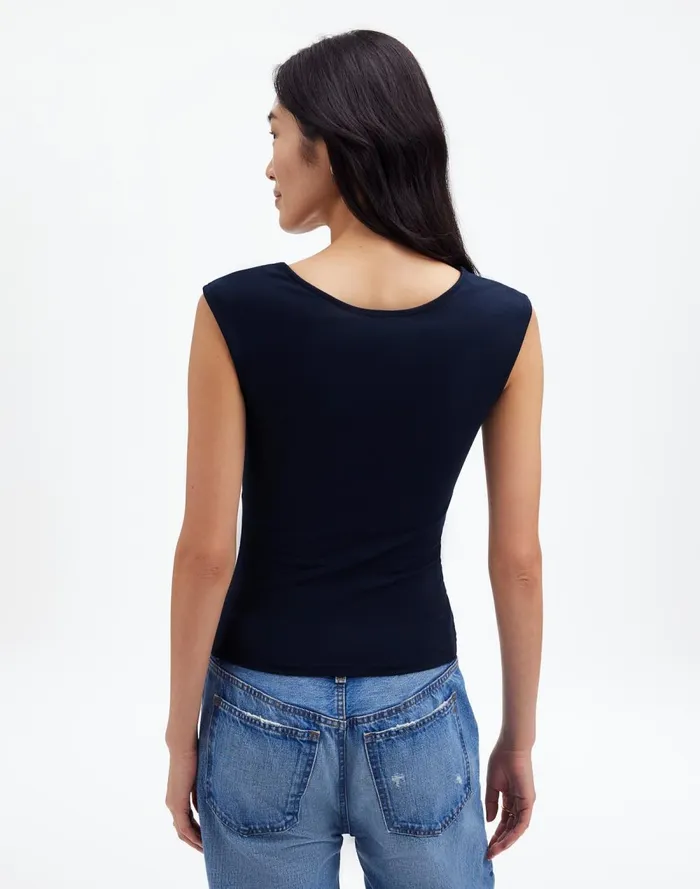 Women Tees Madewell Scoopneck CapSleeve Tee Deep Indigo