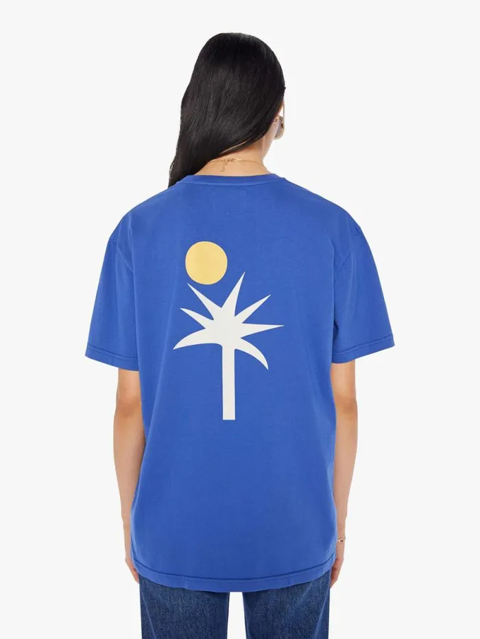 Women Tees Tanks Mother Denim Dantas Tee Palm Blue
