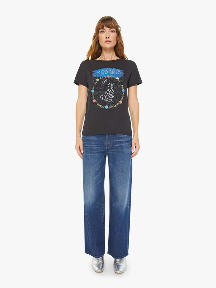 Women Tees Tanks Mother Denim Scorpio Zodiac Tee Black