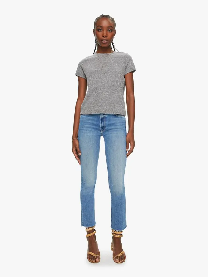 Women Tees Tanks Mother Denim The Lil Goodie Goodie Open Grey