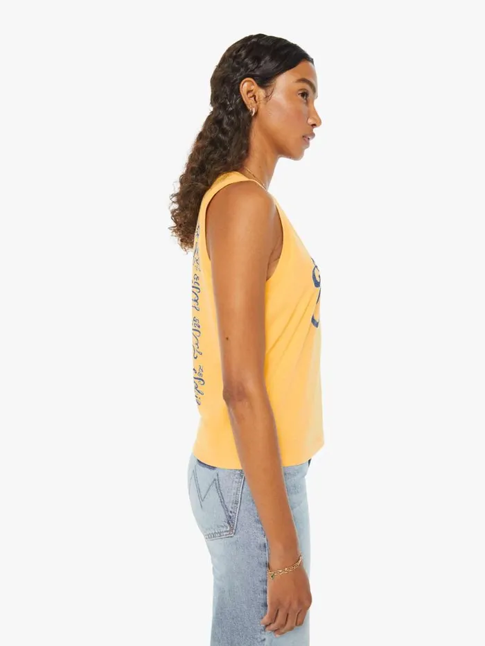 Women Tees Tanks Mother Denim The Strong And Silent Type Yellow