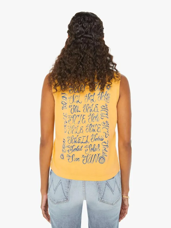 Women Tees Tanks Mother Denim The Strong And Silent Type Yellow