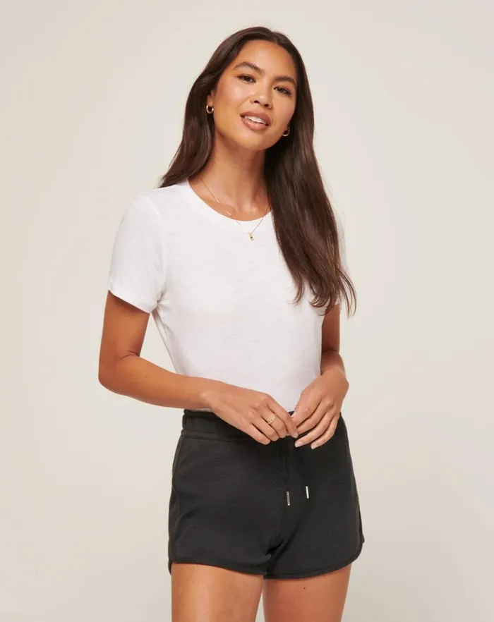 Women Tees TravisMathew CLOUD JERSEY TEE White Women Tees TravisMathew CLOUD JERSEY TEE White