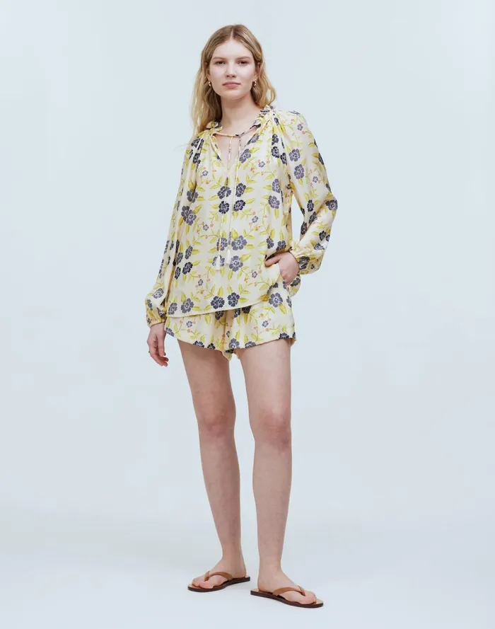 Women Tops and Shirts Madewell Natalie Martin Penny Blouse Prairie Indigo