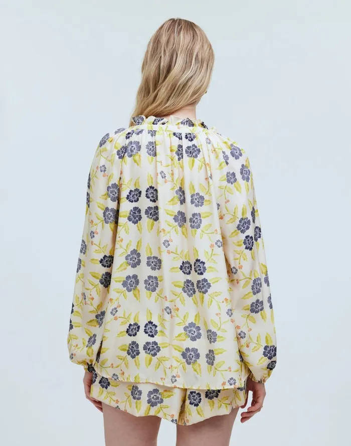 Women Tops and Shirts Madewell Natalie Martin Penny Blouse Prairie Indigo
