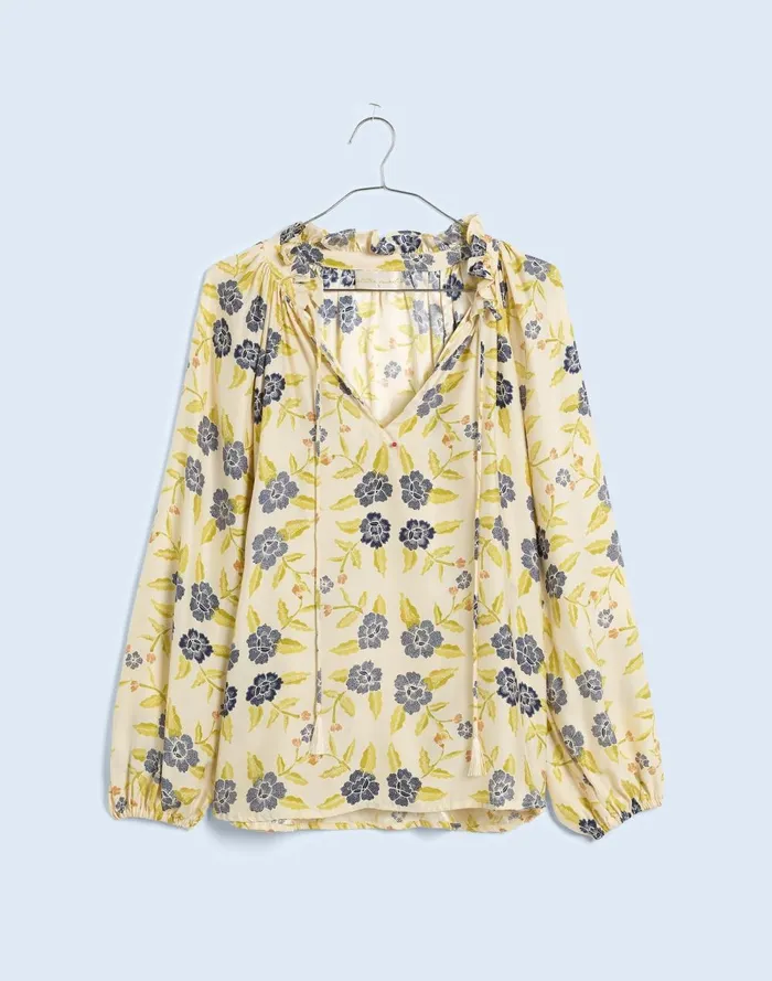 Women Tops and Shirts Madewell Natalie Martin Penny Blouse Prairie Indigo