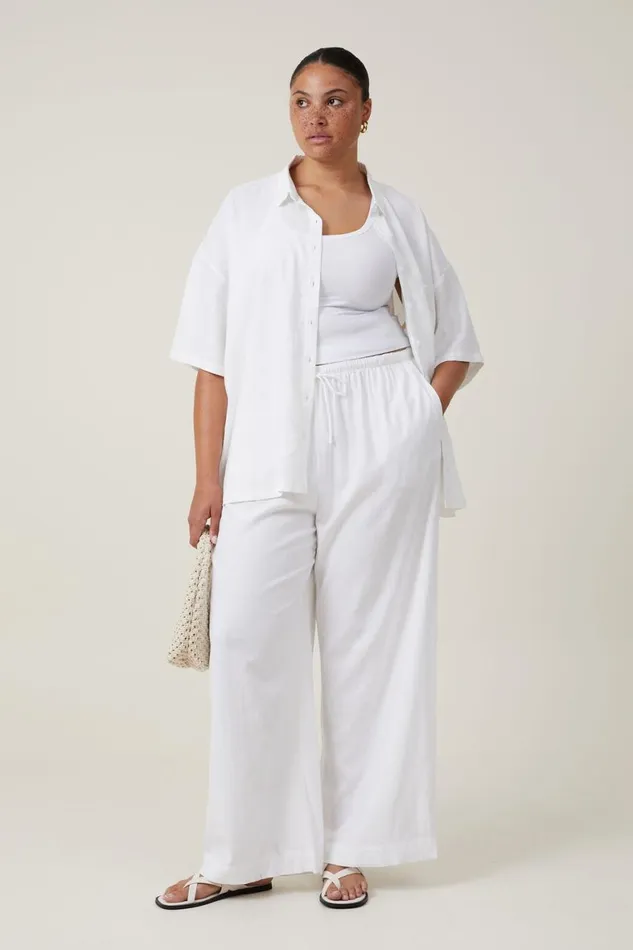 Women Tops Cotton On Haven Short Sleeve Shirt White